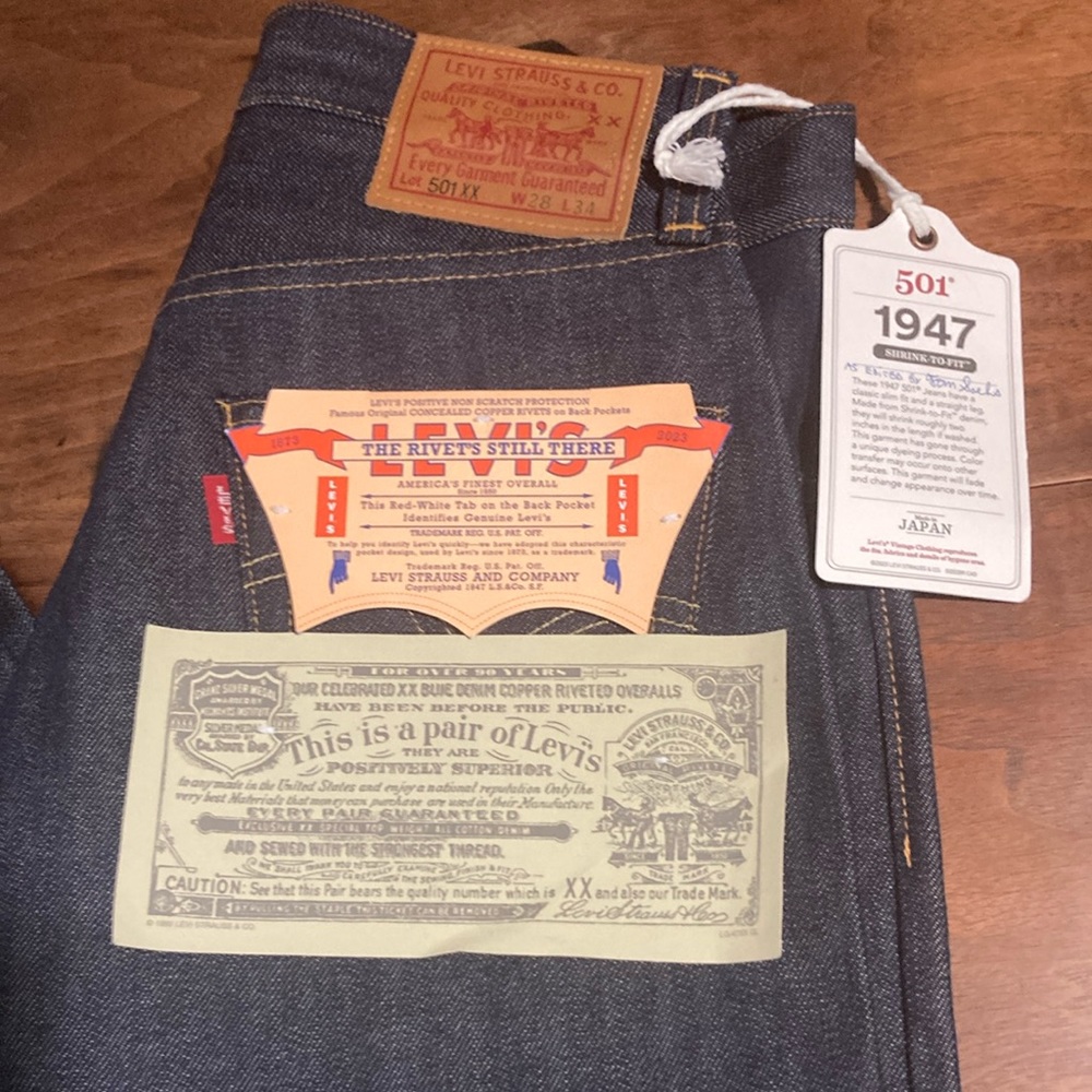 NWT Levi’s 501XX 1947 Tom Sachs  28 x 34